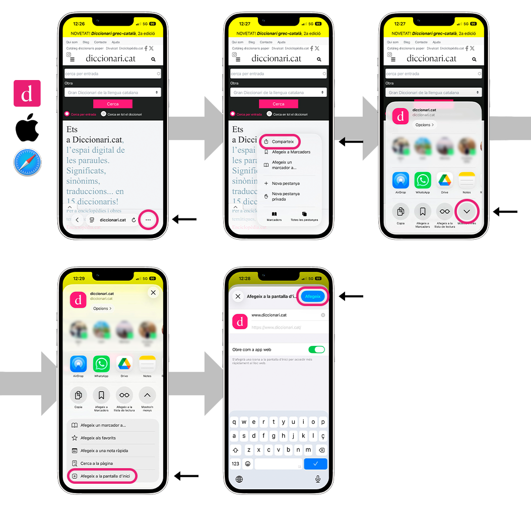 afegir diccionari.cat a safari